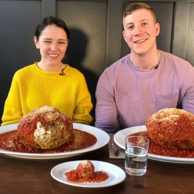 VIDEO: We tried eating a massive, 6-pound meatball in honor of National Meatball Day