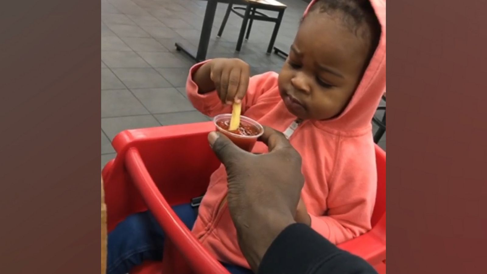 VIDEO: Skeptical toddler trying ketchup for the first time is all of us