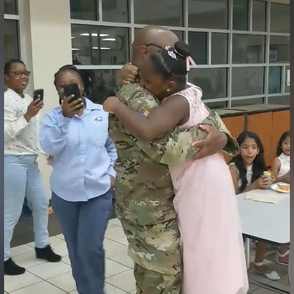 VIDEO: Deployed dad surprises his daughter at daddy-daughter dance
