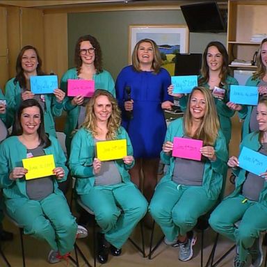 VIDEO: 9 pregnant nurses!