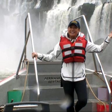 VIDEO: Ginger Zee reports live from one of the world's largest waterfalls 