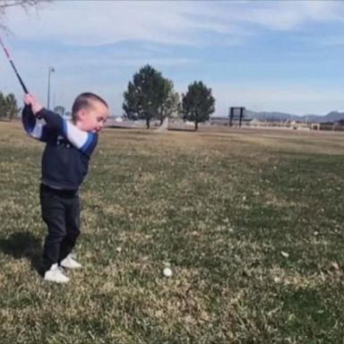 VIDEO: Toddler shows off Tiger Woods-like golf skills