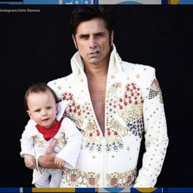 VIDEO: Have mercy! John Stamos and son channel Elvis 