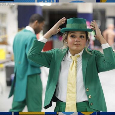 VIDEO: University of Notre Dame announces first female leprechaun as mascot 