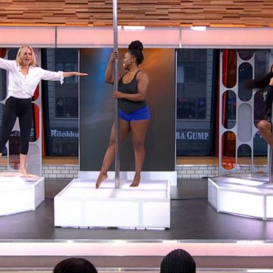 VIDEO: Keke and Ali try pole dancing with Dalijah Amelia