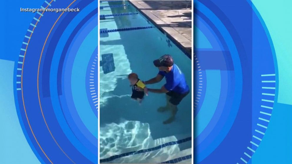 Bode and Morgan Miller teach son to swim after daughter's death | GMA