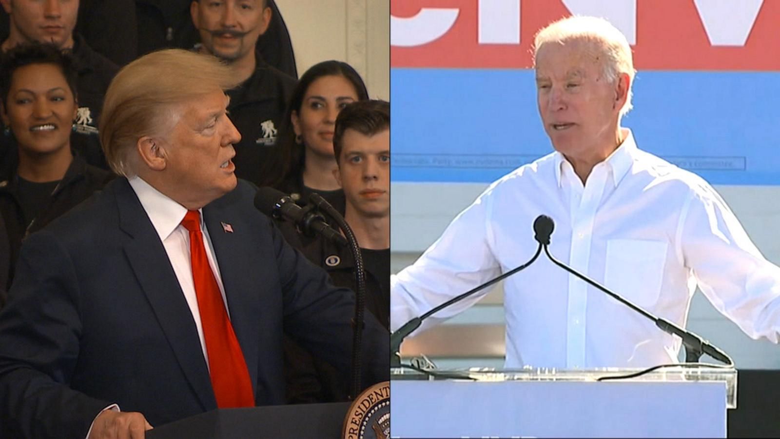 VIDEO: Trump and Biden fighting off criticisms from their past