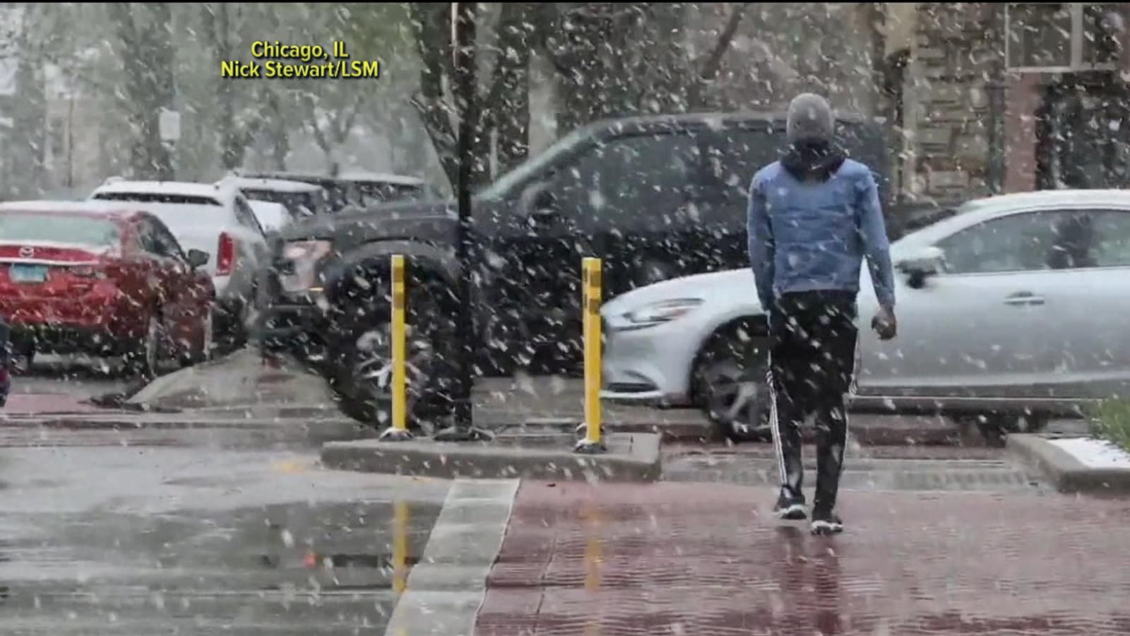 VIDEO: Record breaking spring snow storm to hit Chicago