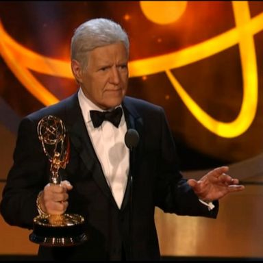 VIDEO: Alex Trebek wins 1st Emmy post-cancer announcement