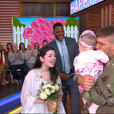 VIDEO: Deployed dad meets his baby daughter for the 1st time on 'GMA' 