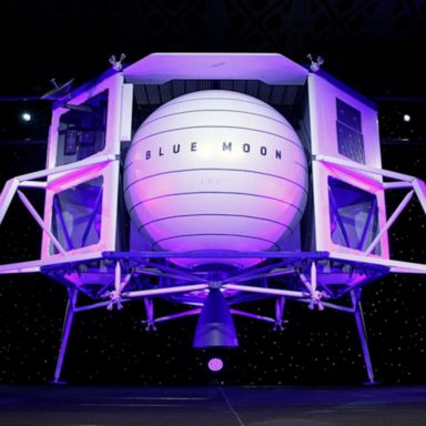 VIDEO: Jeff Bezos unveils spaceship he hopes to put on the moon