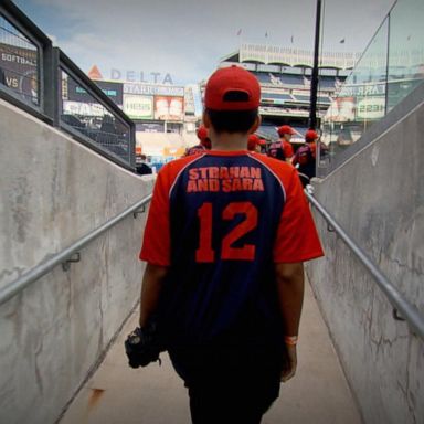 VIDEO: 'Strahan and Sara' Little League team plays Yankee Stadium