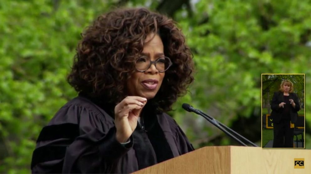 Oprah delivers commencement speech GMA