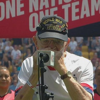 VIDEO: 96-year-old WWII vet performs at US soccer match