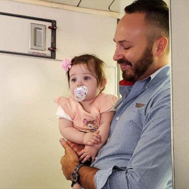 VIDEO: This flight attendant calmed down a crying baby on her first flight 