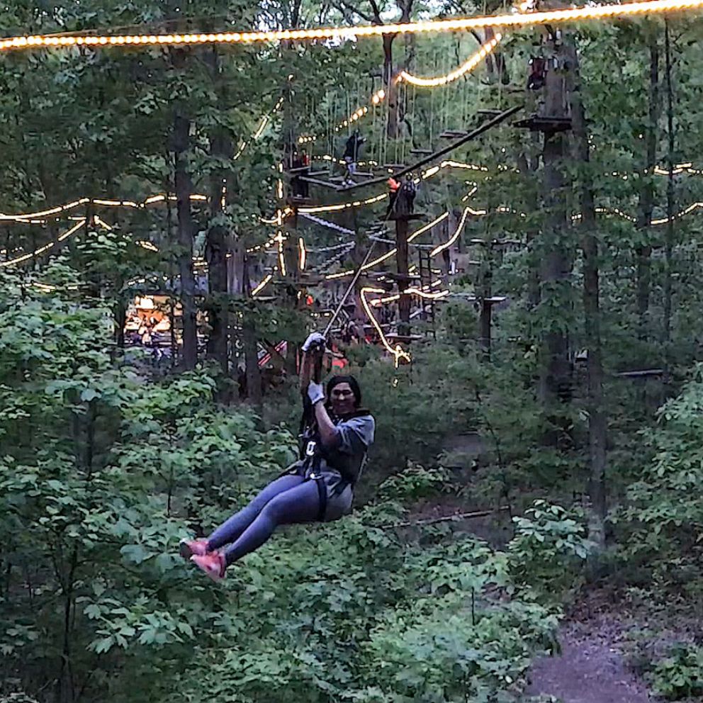VIDEO: This glow-in-the-dark zip line course really 'lit' up our night 