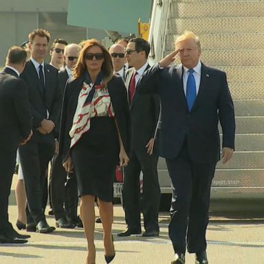 VIDEO: Trump and family reach UK for state visit