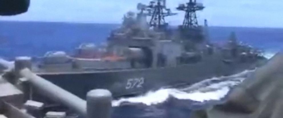 WATCH: U.S. Navy And Russian Warships Nearly Collide In Philippine