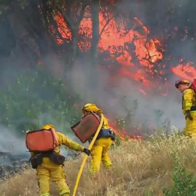 VIDEO: Wildfires raging in the West as flooding threatens South