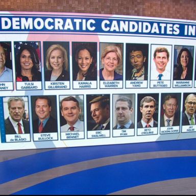 VIDEO: Democrats gather for biggest campaign face-off so far, without Joe Biden