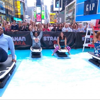 VIDEO: Michael and Keke's surf workout with Poppy Montgomery