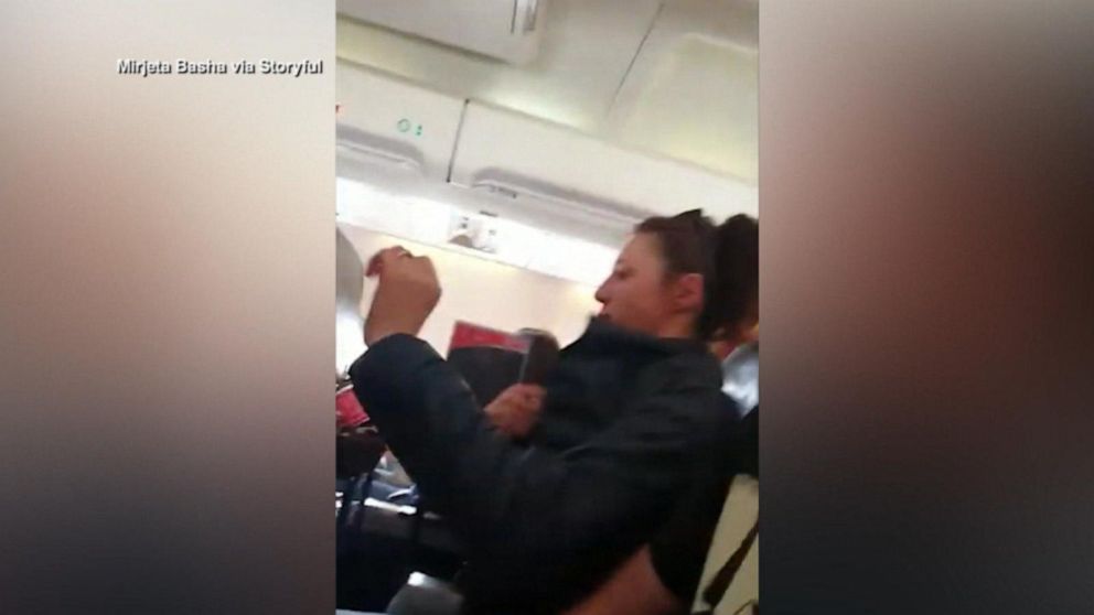 Turbulence Sends Flight Attendant Into The Ceiling Video Abc News