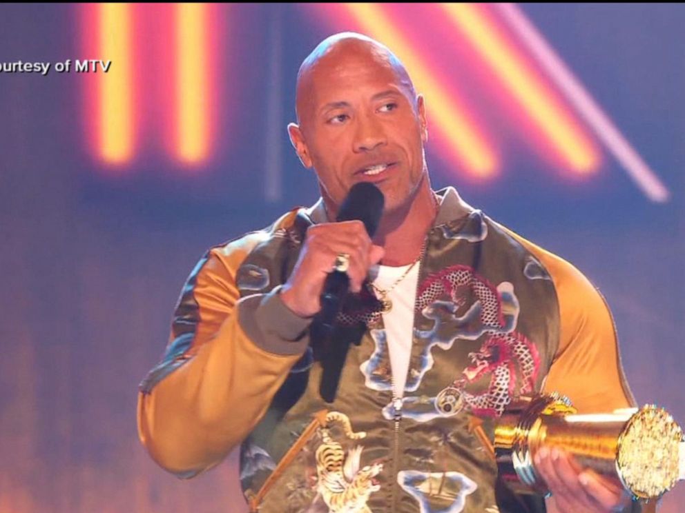 Queen classic causes Dwayne Johnson to rock out at MTV awards