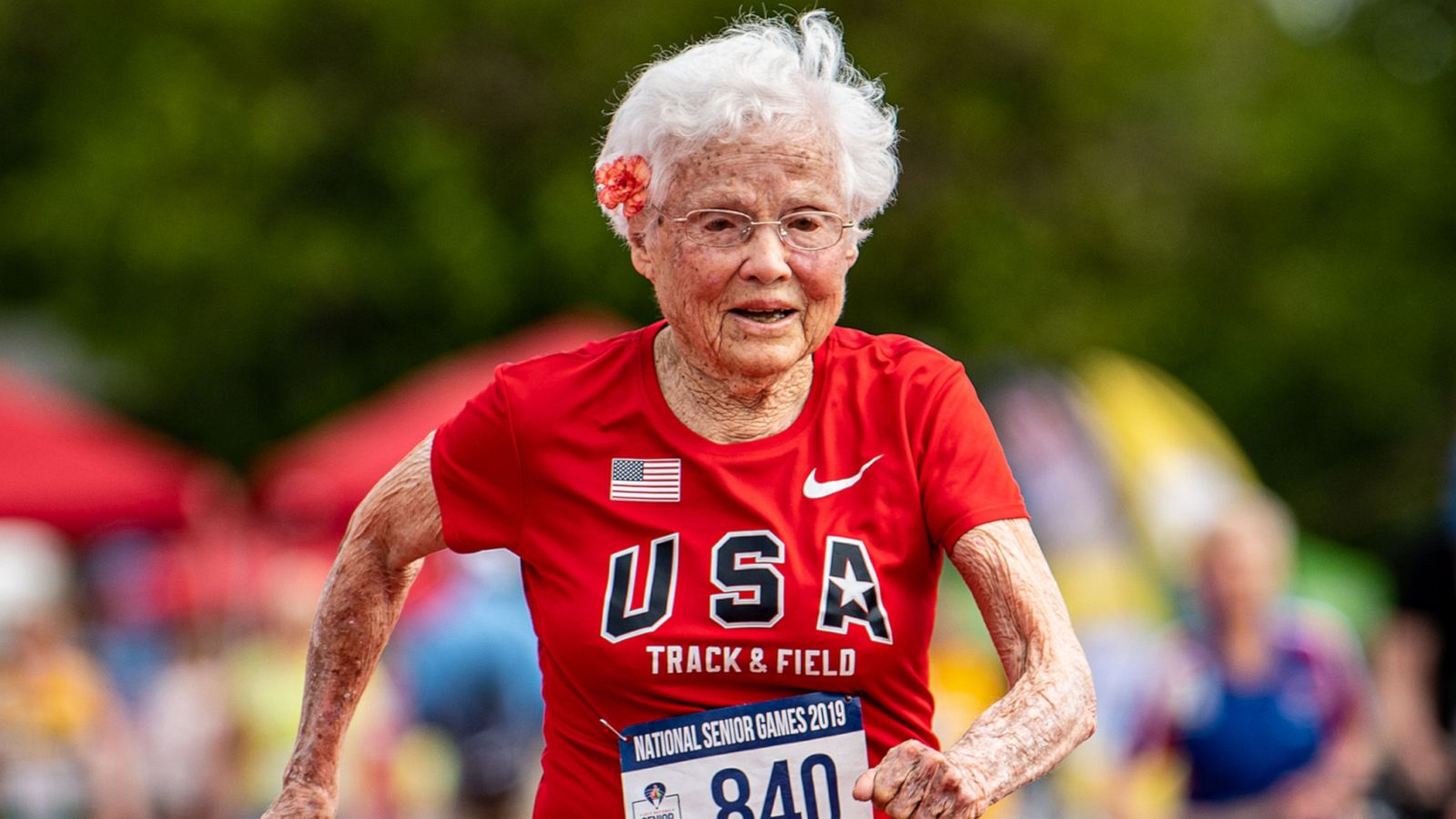 VIDEO: 103-year-old runner nicknamed the 'Hurricane' wins yet another gold in 100-meter dash