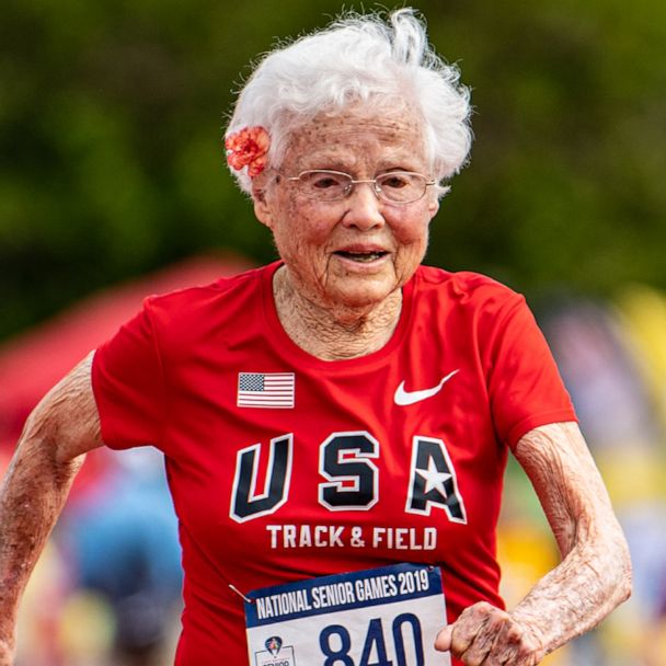103-year-old nicknamed the 'Hurricane' wins yet another gold in