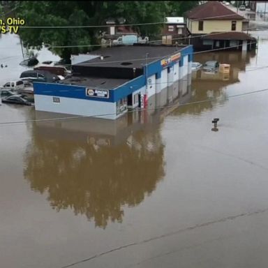 VIDEO: Flash floods and severe weather stretch from Plains to Northeast