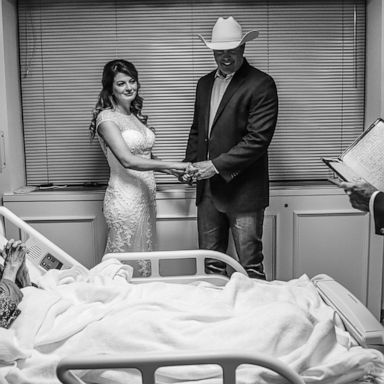 VIDEO: Couple 'weds' in hospital for groom's 100-year-old grandma 