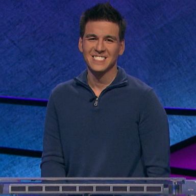 PHOTO: James Holzhauer may not be on "Jeopardy!" anymore, but host Alex Trebek, who is battling stage 4 pancreatic cancer, is still on his mind.