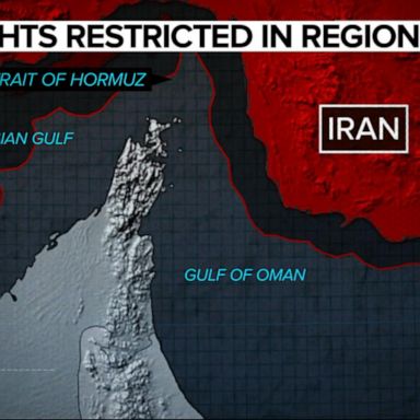 VIDEO: Flights restricted near Iran drone strike