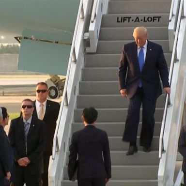 VIDEO: Trump arrives in South Korea, offers to meet with North Korean leader