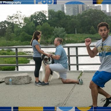 VIDEO: Man accidentally photo bombs marriage proposal