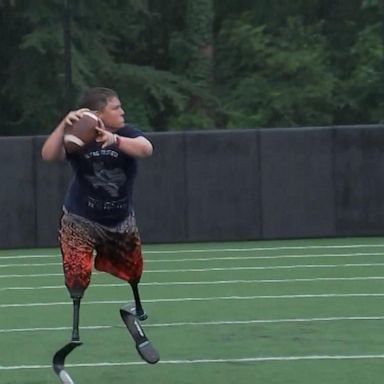 VIDEO: Double amputee quarterback honored by ESPYs