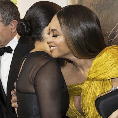 VIDEO: Prince Harry and Duchess Meghan meet Beyonce at UK 'Lion King' premiere