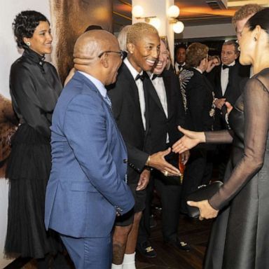 VIDEO: Duchess Meghan speaks about life in public eye with Pharrell Williams at 'Lion King' premiere