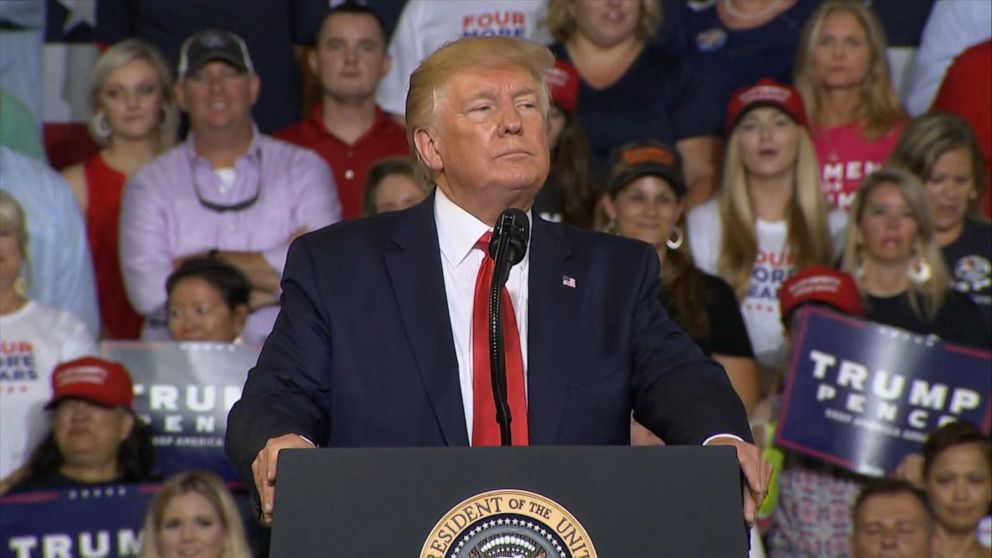 Video Trump ramps up attacks with 'send her back' chants at N.C. rally ...