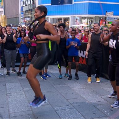 VIDEO: Keke and Lance Bass' double dutch workout