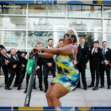 VIDEO: 'GMA' Hot List: Woman riding scooter epically photobombs wedding party