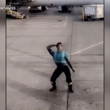 VIDEO: Airline employee goes viral with tarmac dance moves