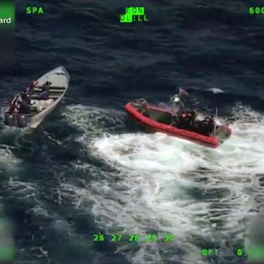 VIDEO: Coast Guard catches smugglers allegedly throwing cocaine overboard