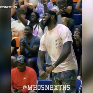 VIDEO: LeBron James goes wild after son’s 1-handed dunk