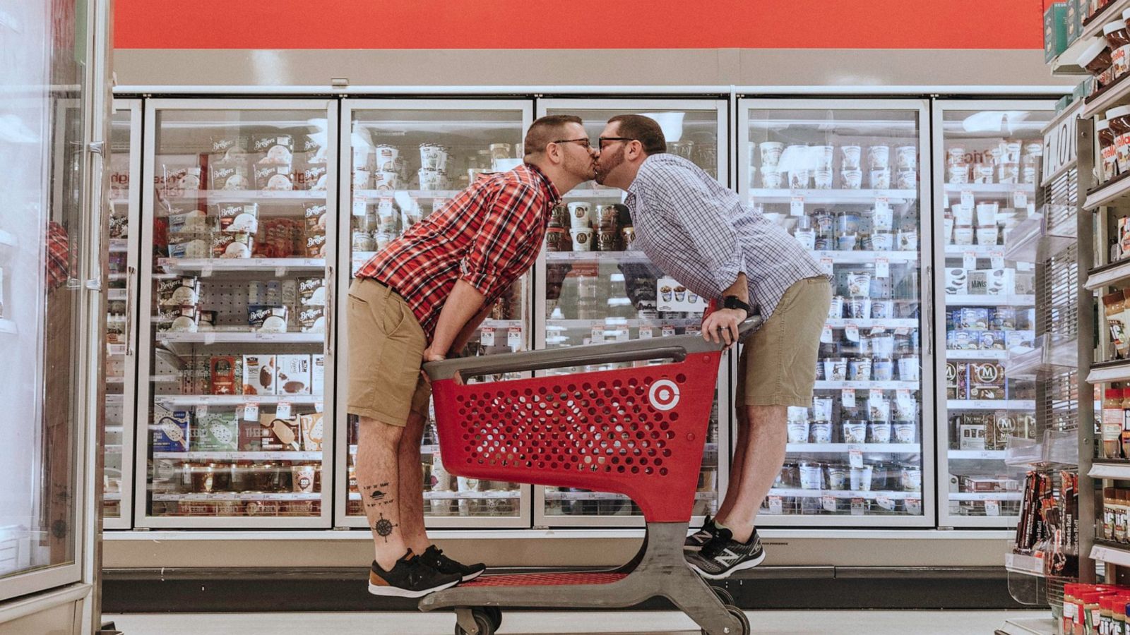 PHOTO: Aaron Damron and Tony DiPasqua had a Target-themed engagement shoot.