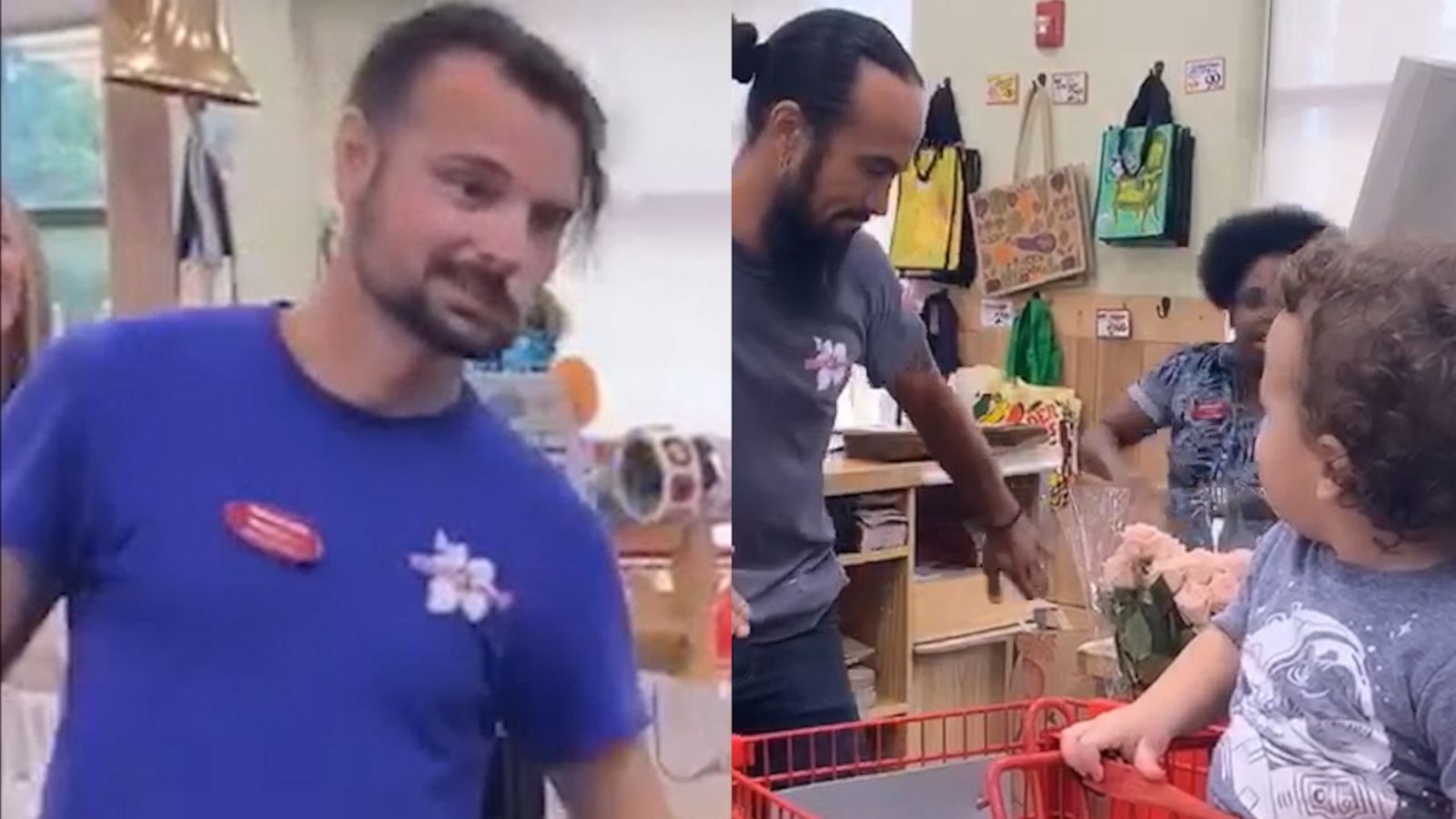 VIDEO: Toddler's tantrum at Trader Joe's soothed by impromptu dance by check-out staff