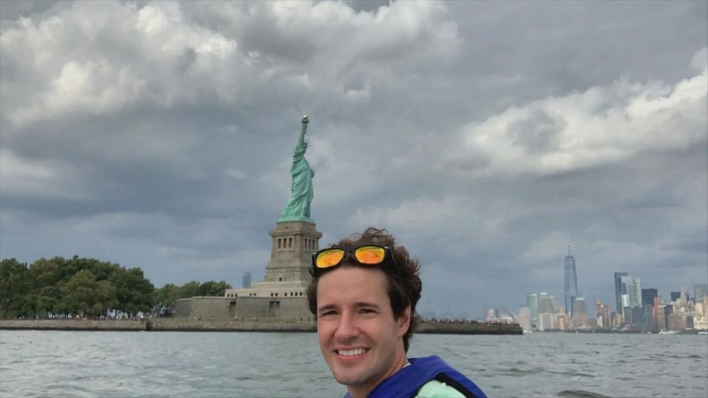 PHOTO: David Pike commutes on a jet ski from Jersey City to Brooklyn every morning.