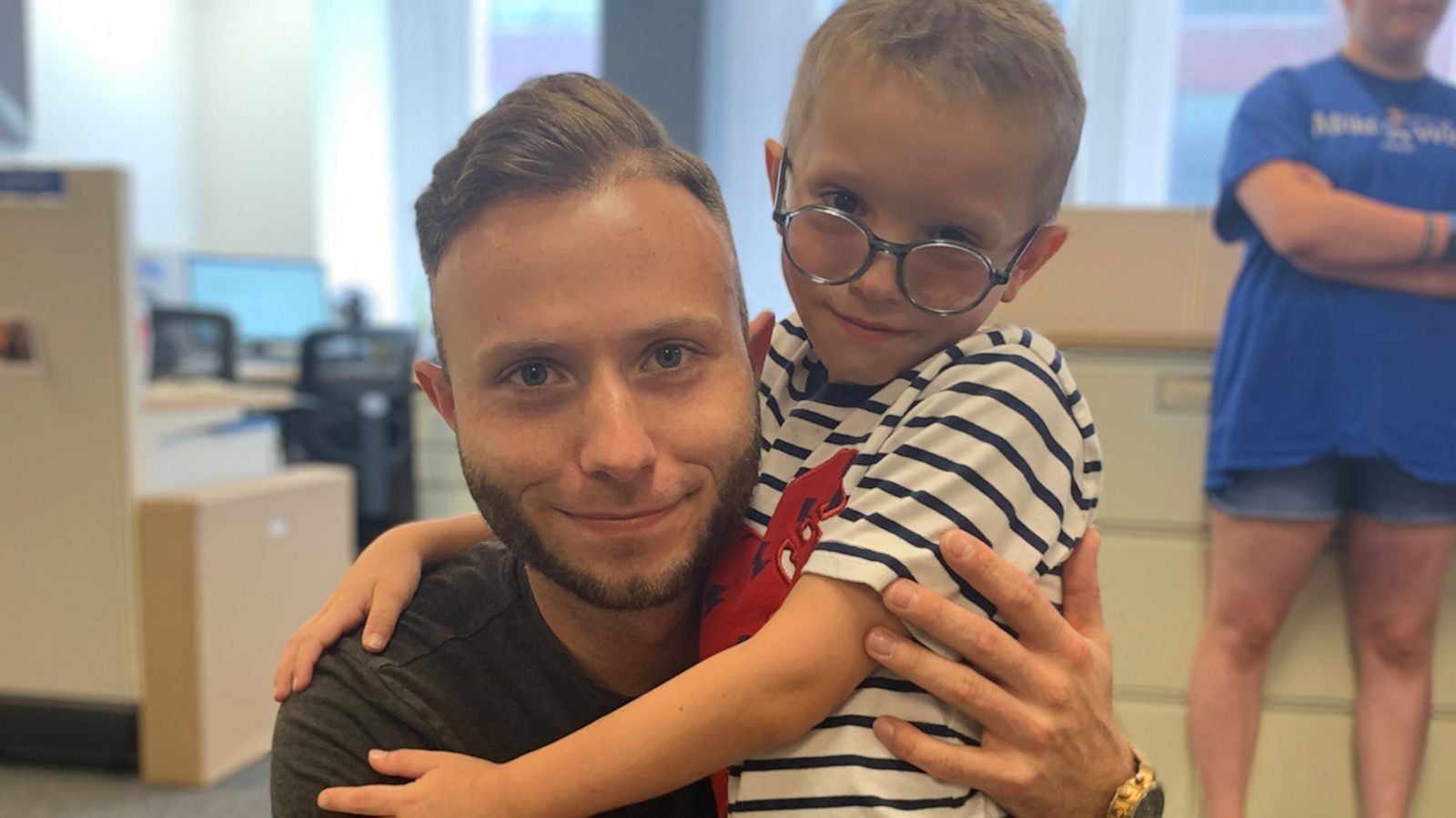 VIDEO: 7-year-old boy meets his bone marrow donor from Germany