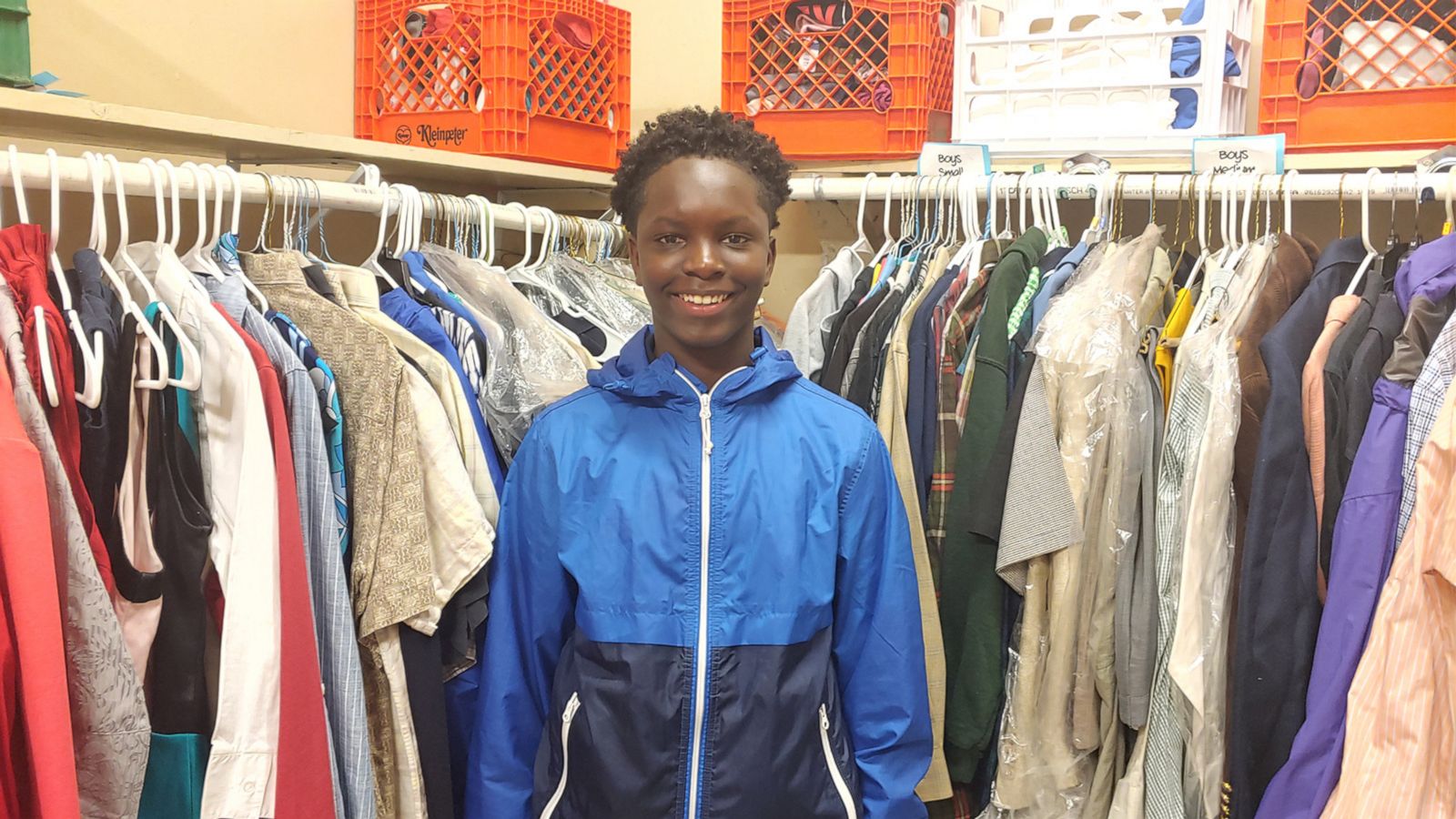 VIDEO: 13-year-old creates school closet so his classmates will have nice clothes to wear