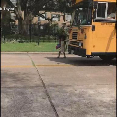 VIDEO: Elementary student nearly hit getting off school bus 